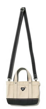 Load image into Gallery viewer, Human Made Heavy Canvas Mini Shoulder Tote Bag Black
