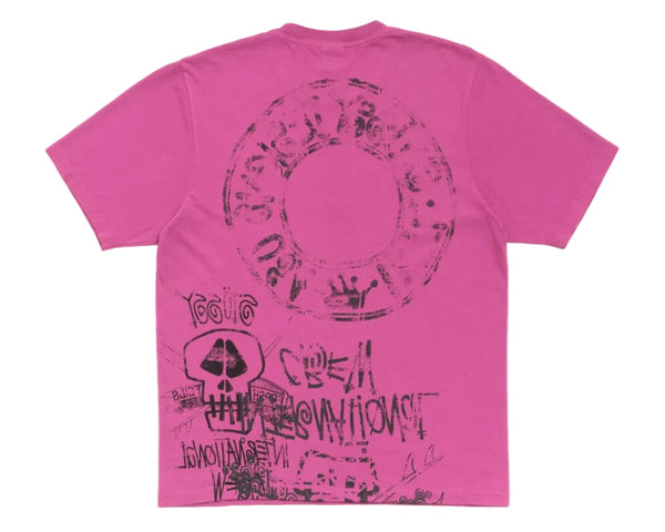 Stussy Skulls Pig. Dyed Tee Berry