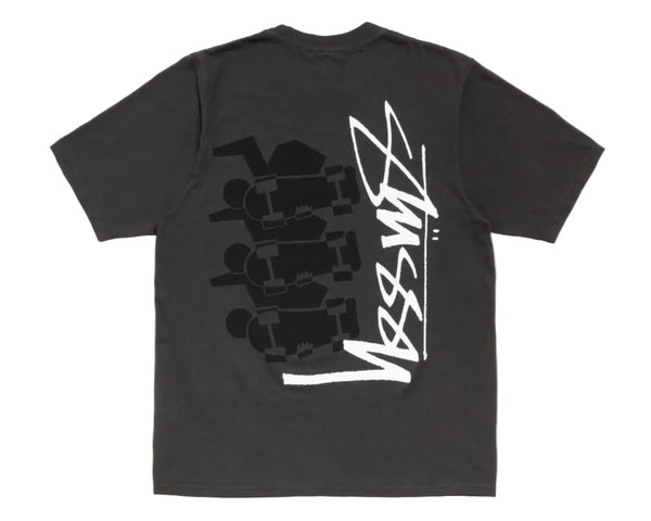 Stussy Skate Stack Pig. Dyed Tee Faded Black