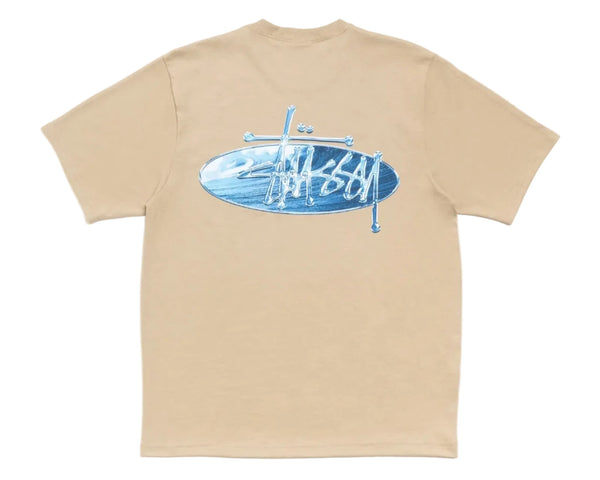Stussy Wave Oval Tee Khaki
