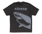 Load image into Gallery viewer, Stussy Shark Tee Pigment Dyed Faded Black
