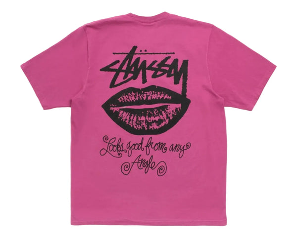 Stussy Any Angle Tee Pigment Dyed Berry