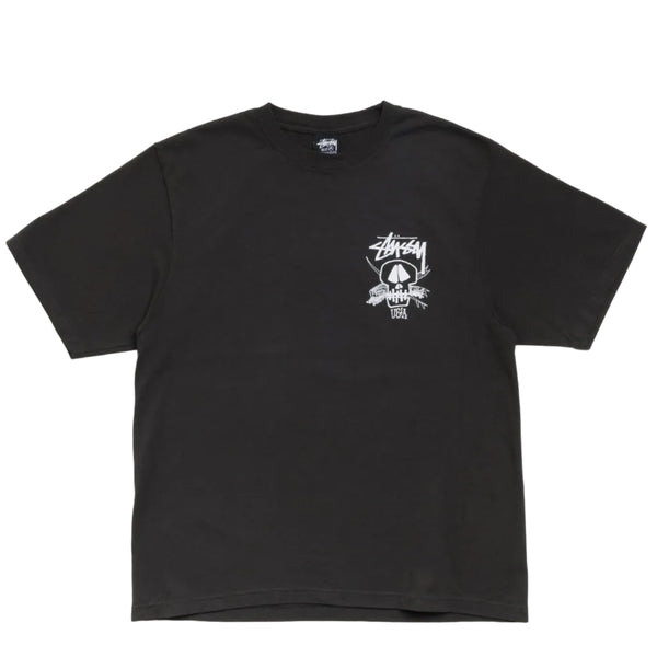 Stussy Fresh Foils Pig Dyed Tee Faded Black