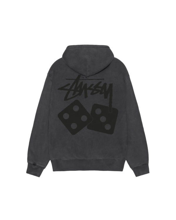 Stussy Dice Hoodie Pigment Dyed Washed Black