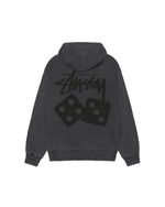 Load image into Gallery viewer, Stussy Dice Hoodie Pigment Dyed Washed Black
