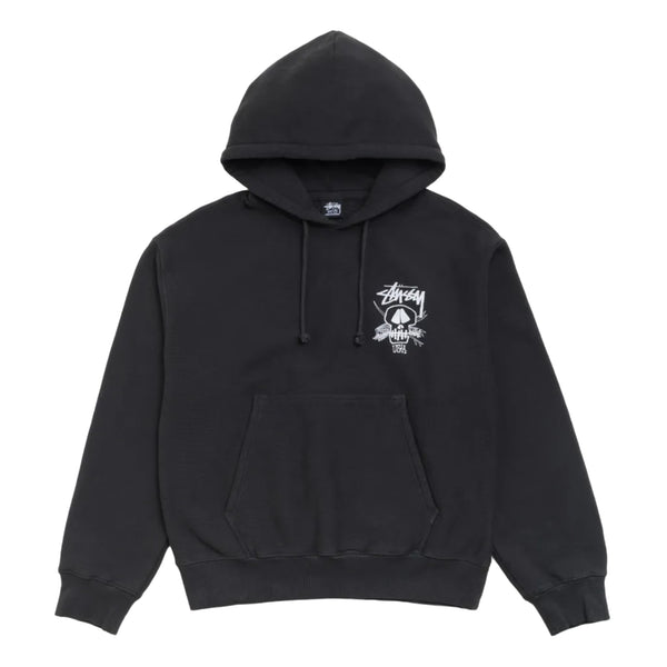 Stussy Fresh Foils Hoodie Garment Dyed Faded Black