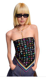 Load image into Gallery viewer, Louis Vuitton x Takashi Murakami Monogram Multicolor Square 90 Black (Framed)
