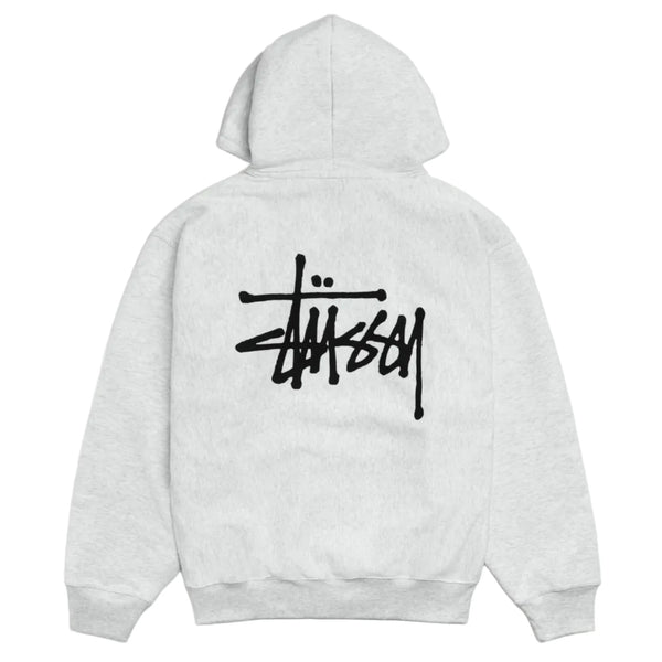 Stussy Basic Zip Hoodie Ash Heather