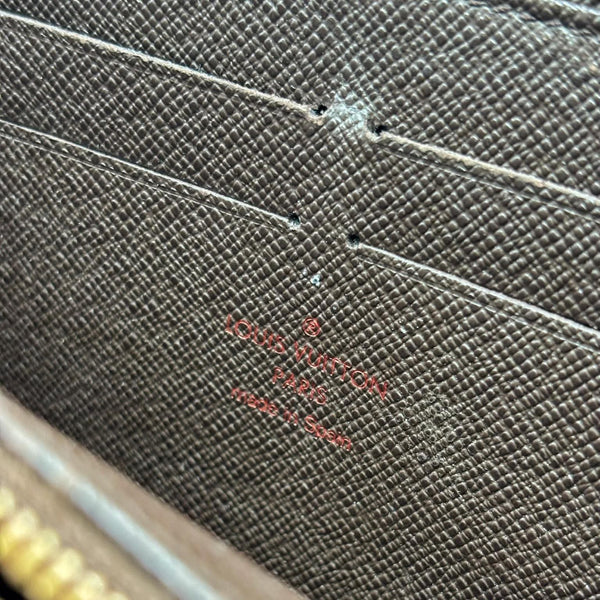 Louis Vuitton Damier Ebene Zippy Wallet Brown (Pre-owned)