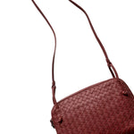 Load image into Gallery viewer, Bottega Veneta Burgundy Intrecciato Woven Nappa Leather Nodini Crossbody Bag (Pre-owned) X4MVWTT
