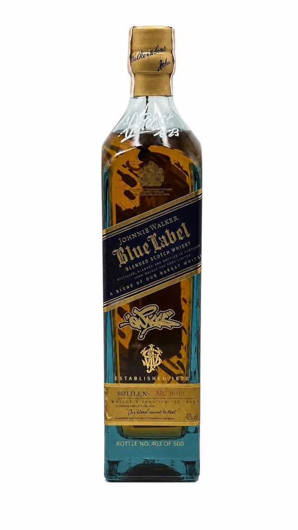 Johnnie Walker Blue Label x Quiccs 750ml BLUE (Limited Edition 500pcs) (Signed)