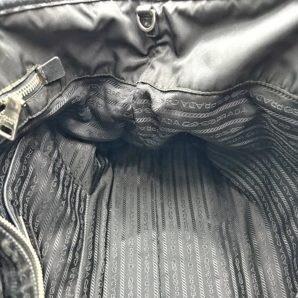 Prada Saffiano Trimmed Tessuto Open Convertible Tote satchel (Pre-owned)