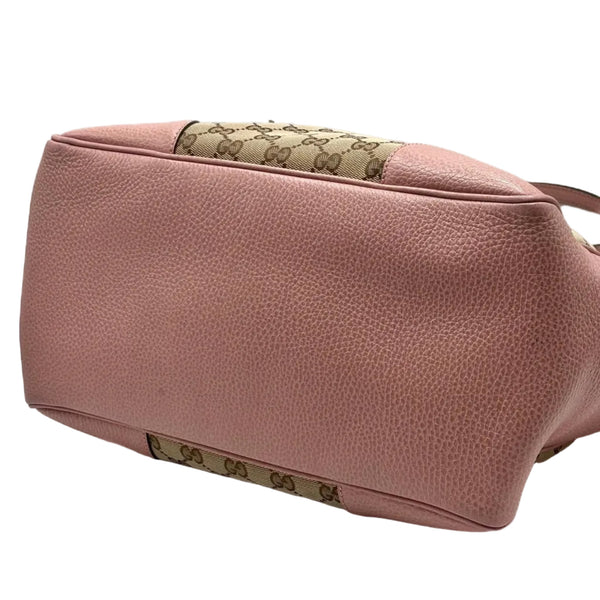 Gucci Pink/Beige GG Canvas Bree Tote Bag (Pre-owned) TQ9R8Y7