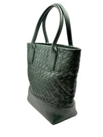 Load image into Gallery viewer, Bottega Veneta Intrecciato Weave Leather Tote Bag Dark Green (Like new)
