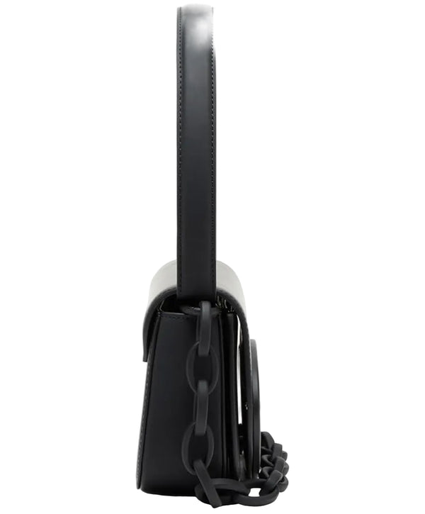 Diesel 1DR Rubberrized Leather Shoulder Bag Black