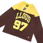 Load image into Gallery viewer, LLOUDGYM Football Longsleeve Tee Yellow Brown
