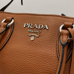 Load image into Gallery viewer, Prada Brown Vitello Phenix Convertible Tote Bag (Pre-owned)
