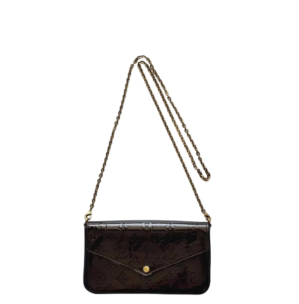 Louis Vuitton Amarante Monogram Vernis Felicie Pochette Bag (Like new) JTM4CTK