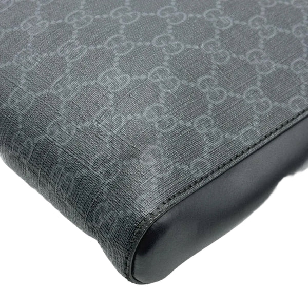 Gucci Black GG Supreme Coated Canvas Flat Messenger Bag (Pre-owned) 732RTW9
