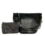 Load image into Gallery viewer, Chanel Logo Eyelet Bucket Bag Black (Like new)
