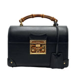 Load image into Gallery viewer, Gucci Black Padlock Small Bamboo Shoulder Bag (Like new) 3W2M6JX

