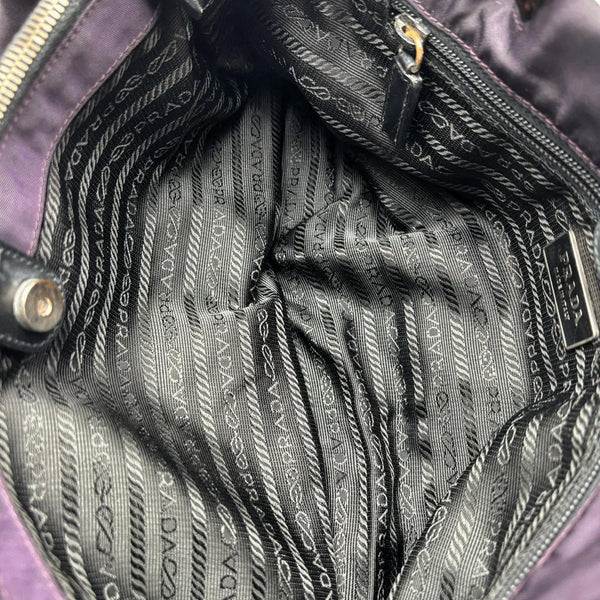 Prada Tessuto Nylon Shoulder Bag Purple (Pre-owned) QYK7W2D