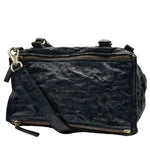 Load image into Gallery viewer, Givenchy Black Wrinkled Sheepskin Leather Medium Pandora Bag (Pre-owned) RH4B92Y
