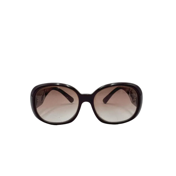 Chanel Vintage Cocomark Camellia Sunglasses Purple Eyewear (Pre-owned)