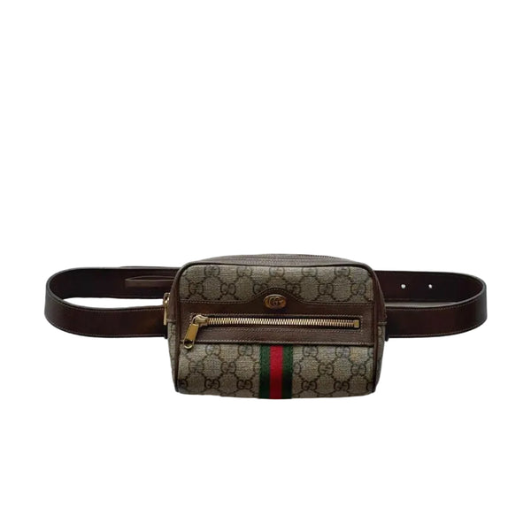 Gucci Beige/Ebony GG Supreme Canvas Small Ophidia Belt Bag (Pre-owned) WM8QBGC