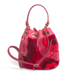 Load image into Gallery viewer, Chanel Velvet Camellia Drawstring Bucket Bag
