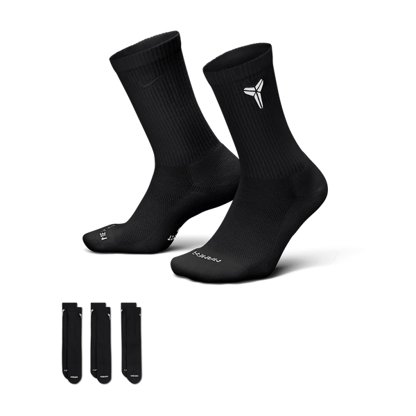 Nike Everyday Elevated Kobe Crew Socks Black (3 Pairs)