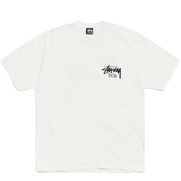 Stussy Stock Logo Tokyo Tee White