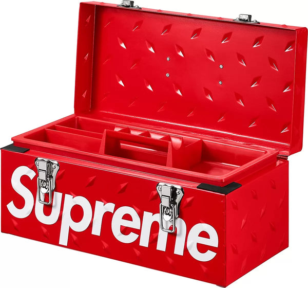 Supreme Diamond Plate Tool Box Red