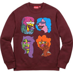 Load image into Gallery viewer, Supreme Gonz Heads Crewneck Burgundy
