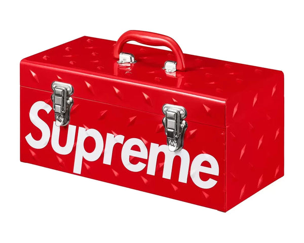 Supreme Diamond Plate Tool Box Red