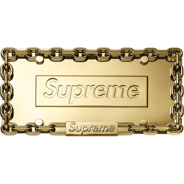 Supreme Chain License Plate Frame Gold