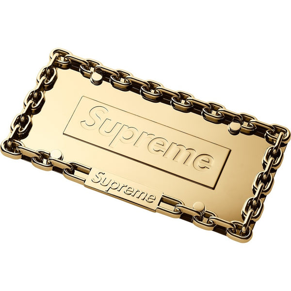 Supreme Chain License Plate Frame Gold
