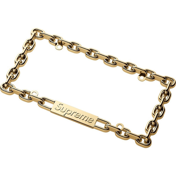 Supreme Chain License Plate Frame Gold