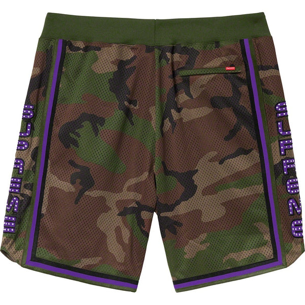 Supreme Rhinestone Basketball Short Woodland Camo