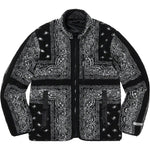 Load image into Gallery viewer, Supreme Reversible Bandana Fleece Jacket Black
