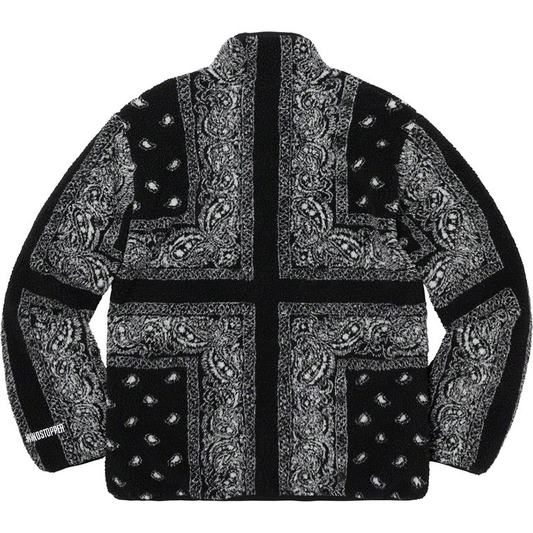 【L】Reversible Bandana Fleece Jacket Supreme Reversible Bandana Fleece Jacket Black – shoegamemanila
