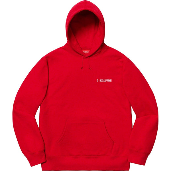 Supreme 1-800 Hooded Sweatshirt Red