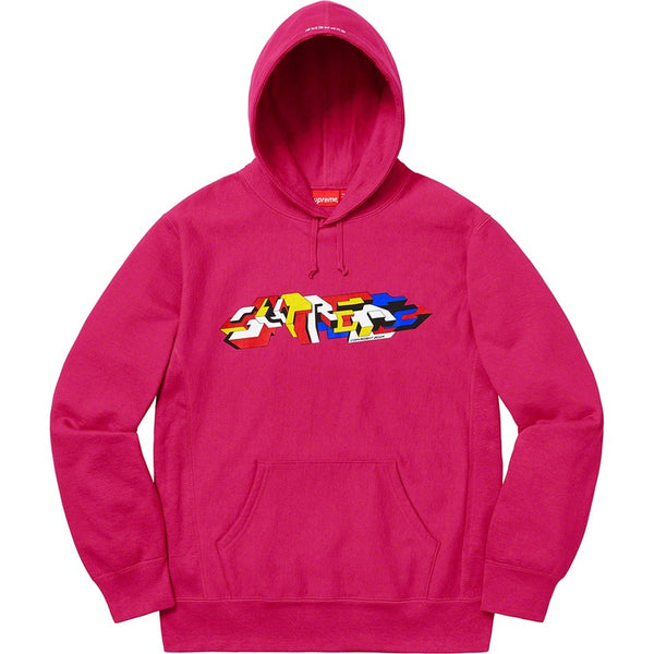 Supreme Delta Logo Hooded Sweatshirt Fuchsia FW19 Rare