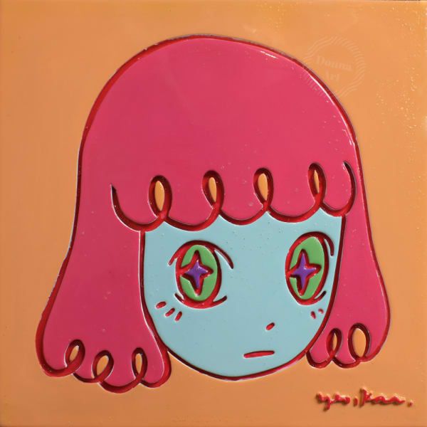 Yeo Kaa TILES Girl Orange on the mosaic