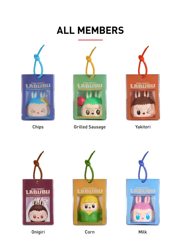 Pop Mart Labubu The Monsters Wacky Mart Series Squishy Charm Sealed Case Blind Box (Sold per piece)