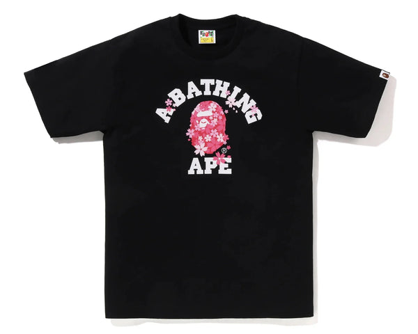 Bape Sakura College Tee Black