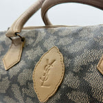 Load image into Gallery viewer, Saint Laurent Vintage Yves Grey black brown leather bag (Pre-owned)
