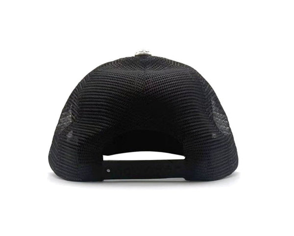 Chrome Hearts  Hong Kong CH Logo Black Trucker Hat