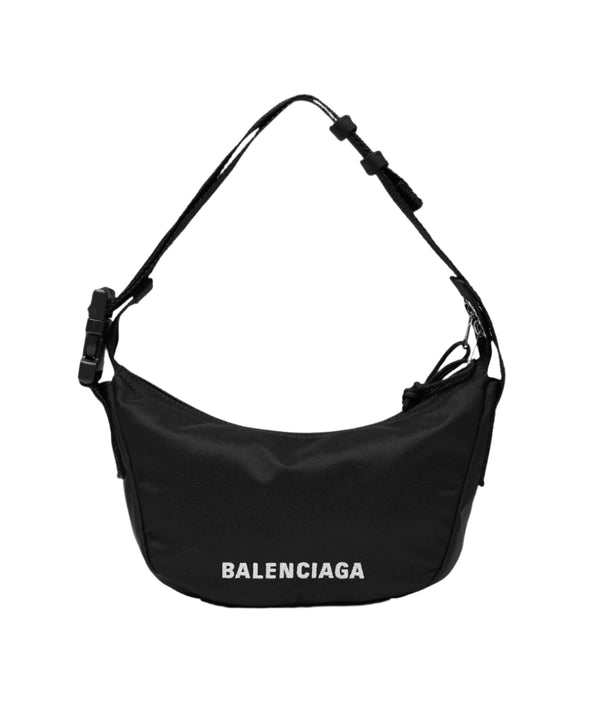 Balenciaga Wheel Sling Shoulder Bag Black