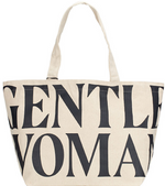 Load image into Gallery viewer, GENTLE WOMAN  Canvas Large Tote Cream
